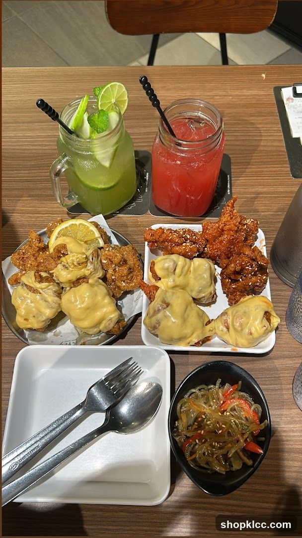 Fried Chicken and Drinks
