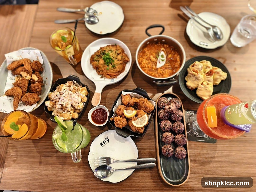 Assortment of Korean Fried Chicken and Sides