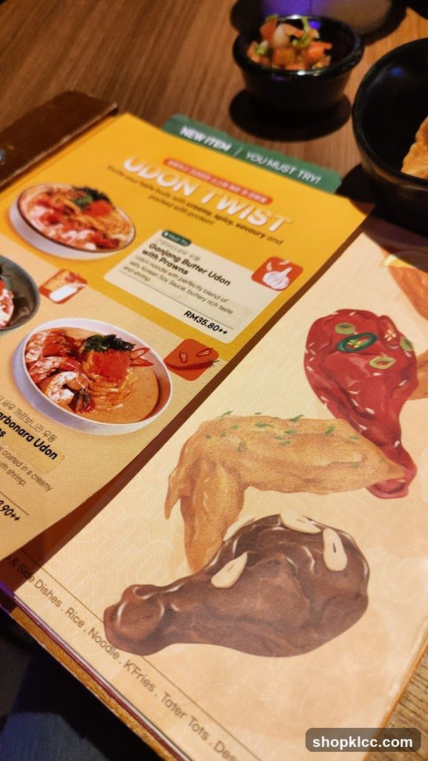 UDON TWIST Menu
