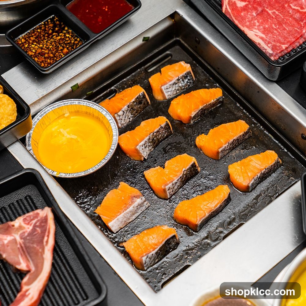 Salmon and Beef Grilling