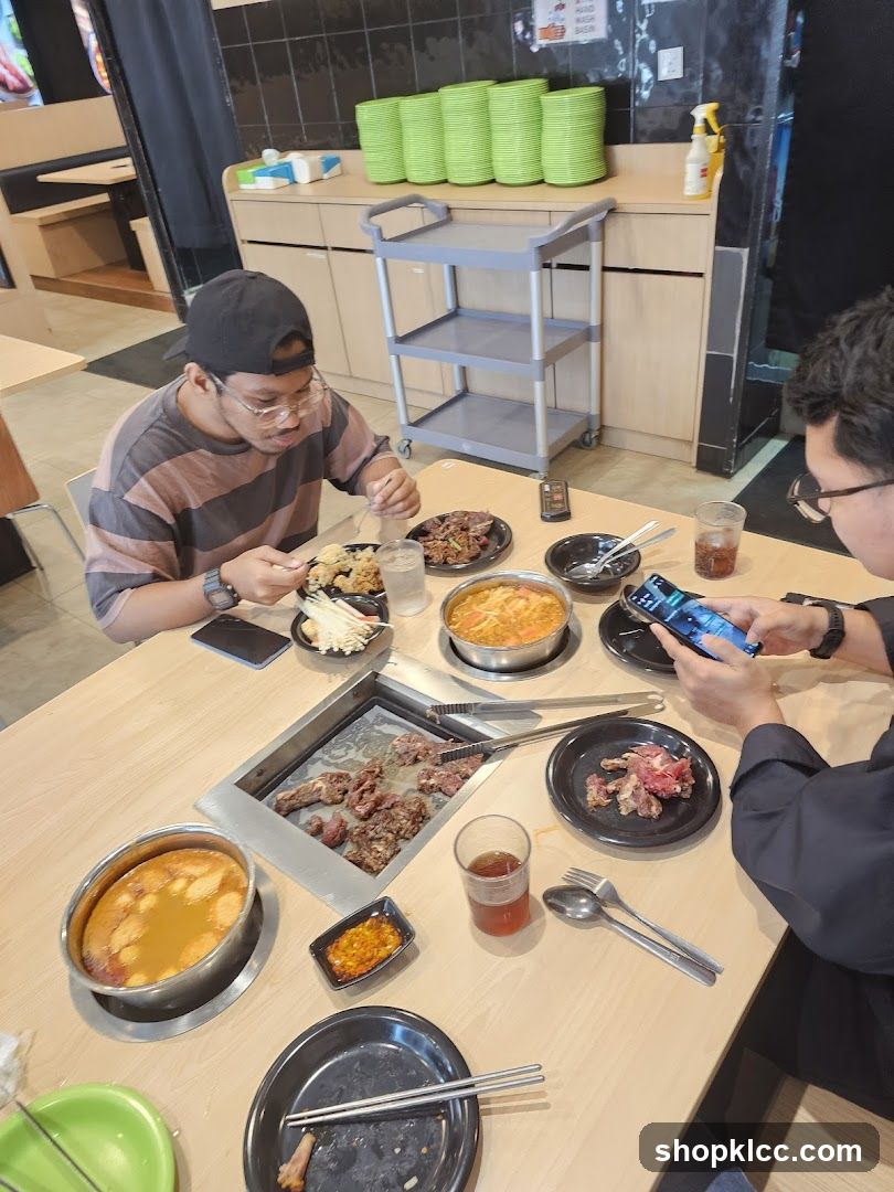 People eating at a restaurant