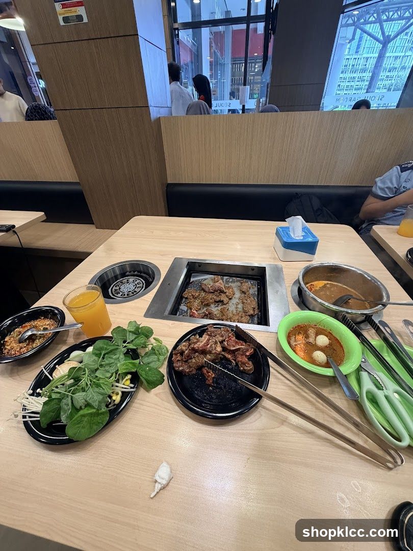 Table with Korean BBQ