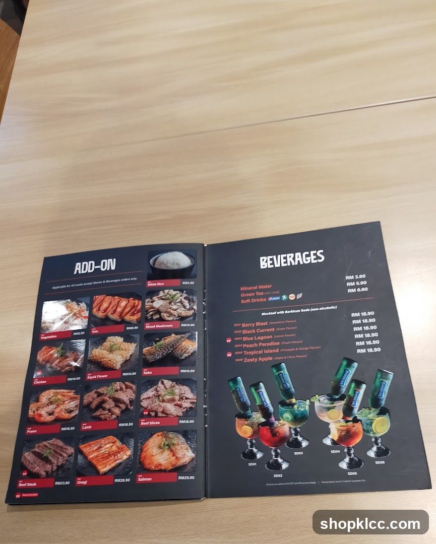 ADD-ON and BEVERAGES
