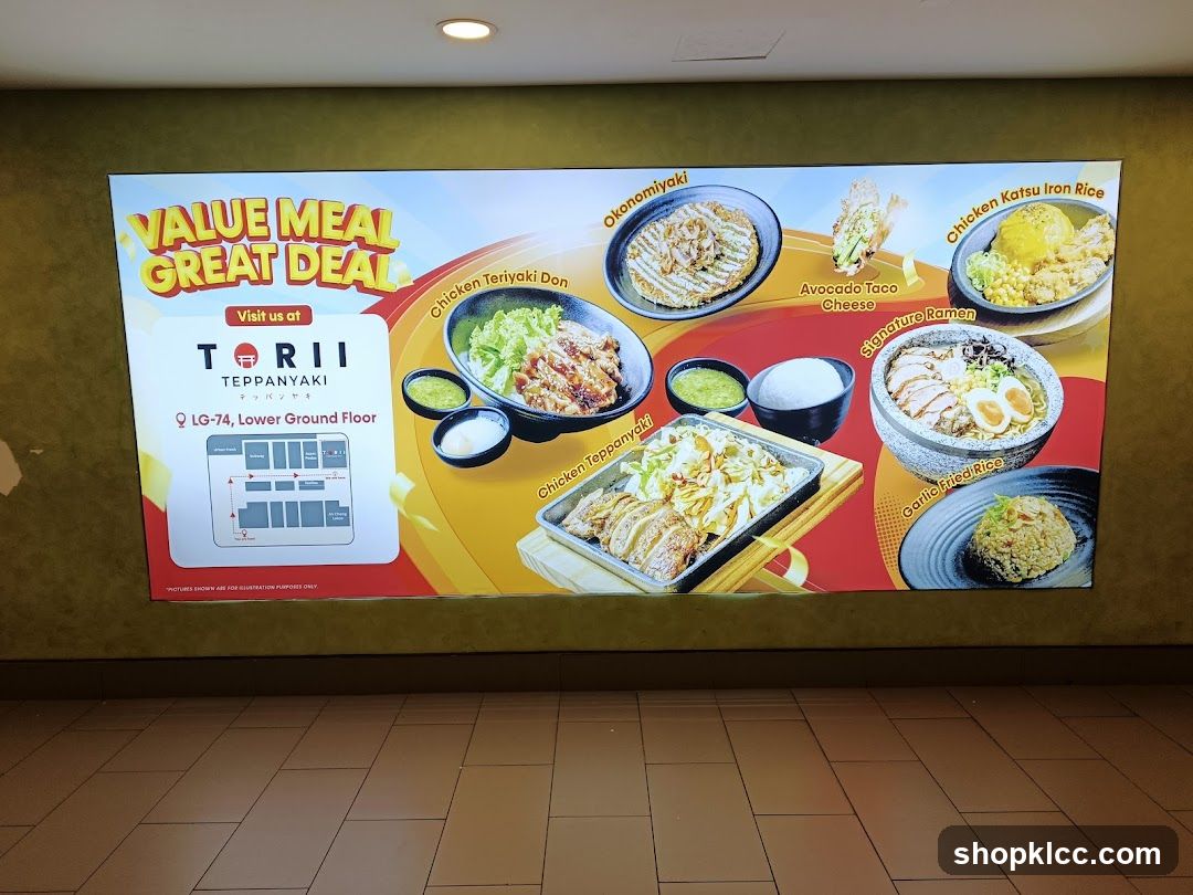 Torii Teppanyaki Menu Display