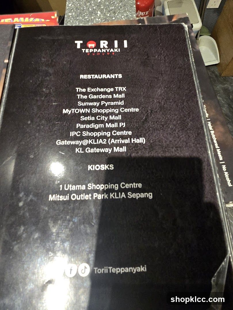 Torii Teppanyaki Locations