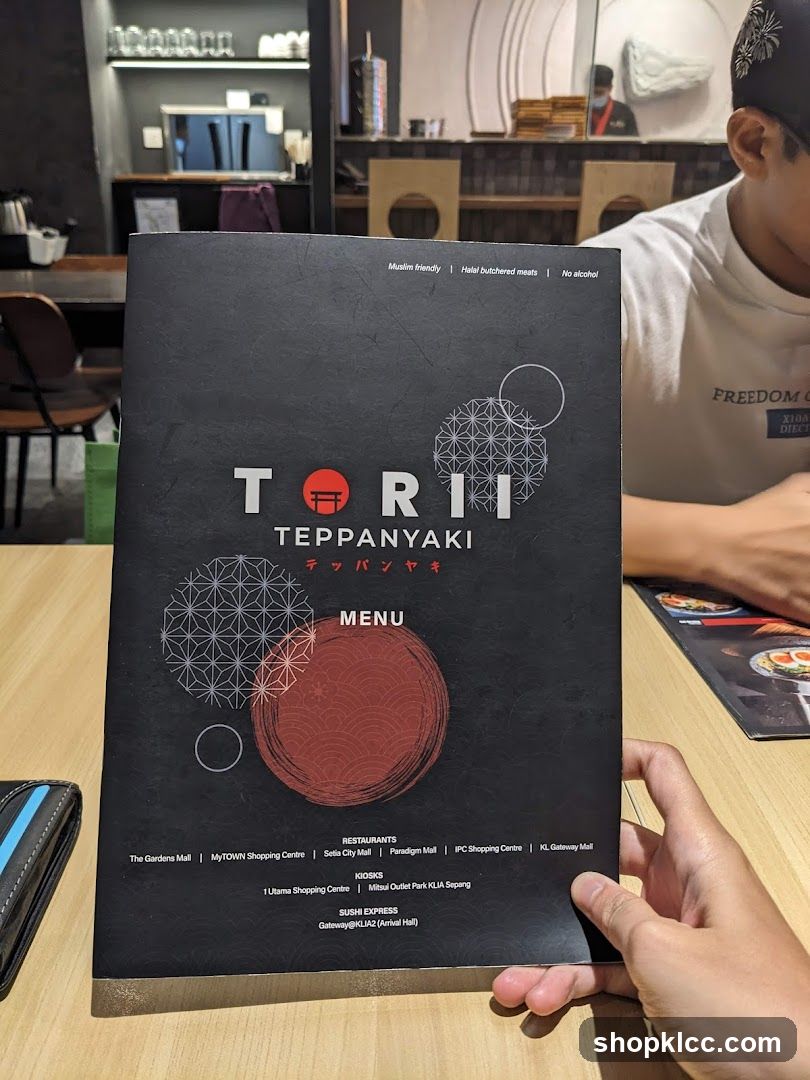 Torii Teppanyaki Menu