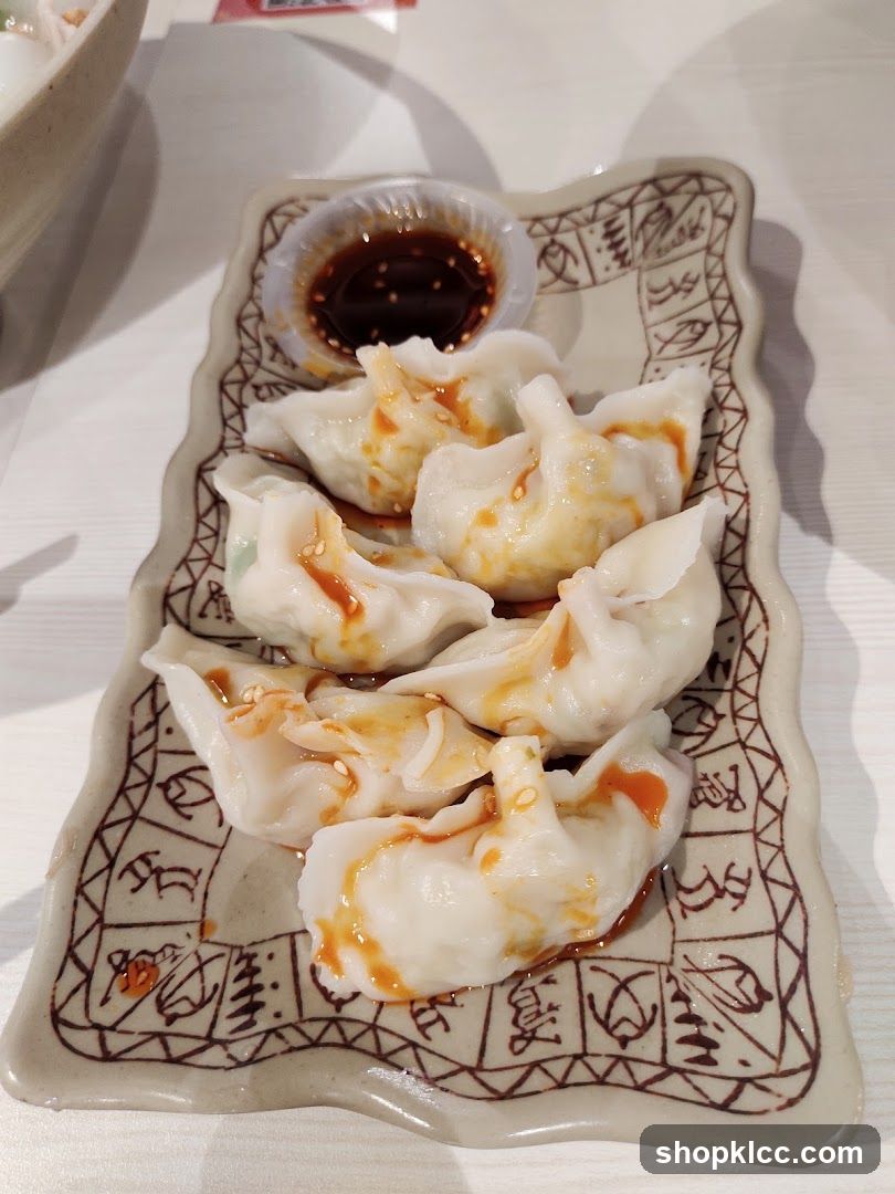 Dumplings with dipping sauce