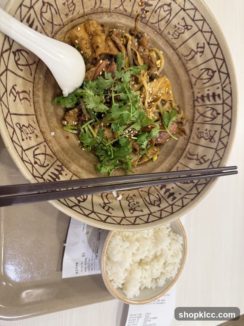 Spicy Noodle Dish with Rice