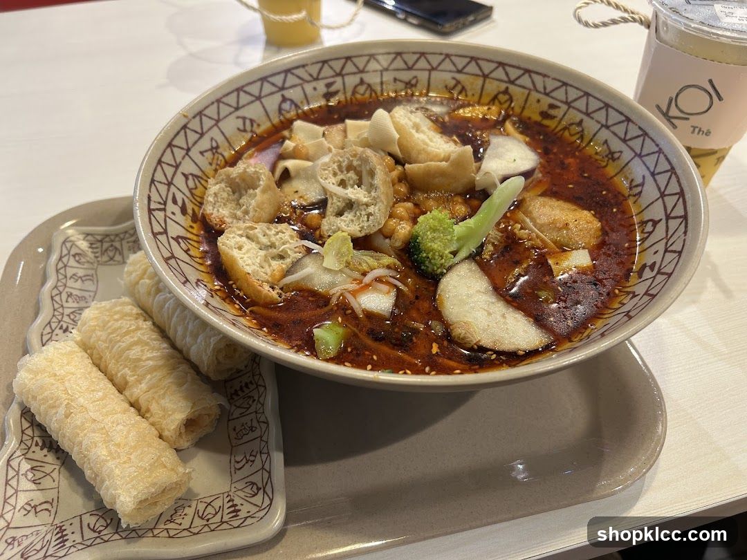 Spicy Noodle Soup with Side Dish