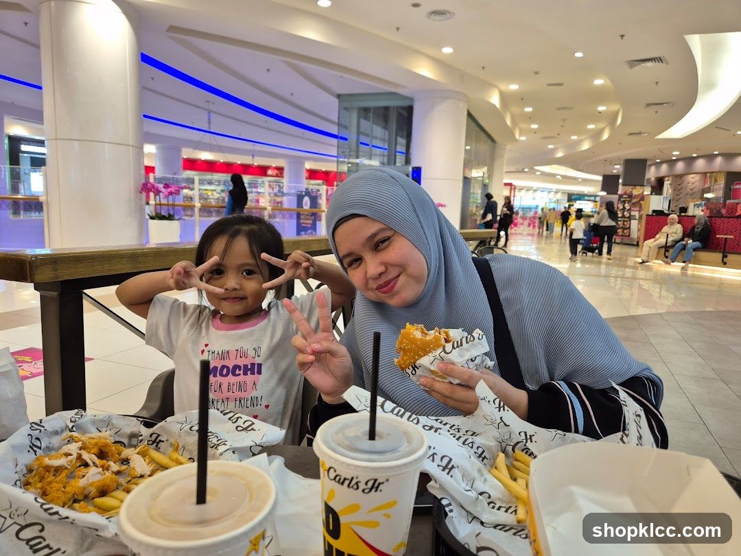 Mother and daughter enjoying a meal