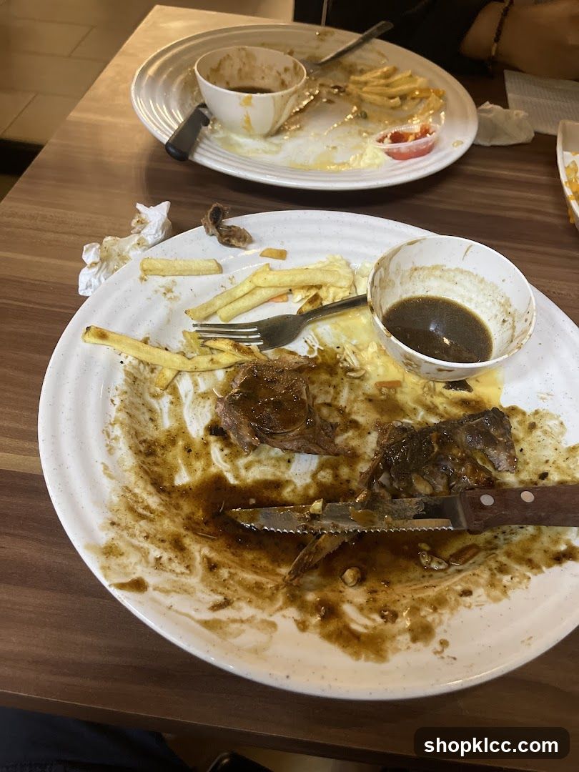 Messy Plates After Meal
