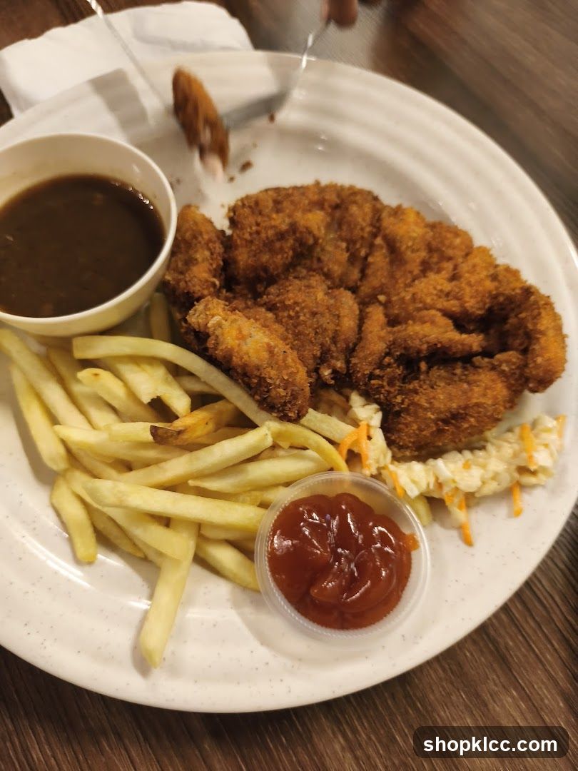 Chicken Schnitzel with Fries