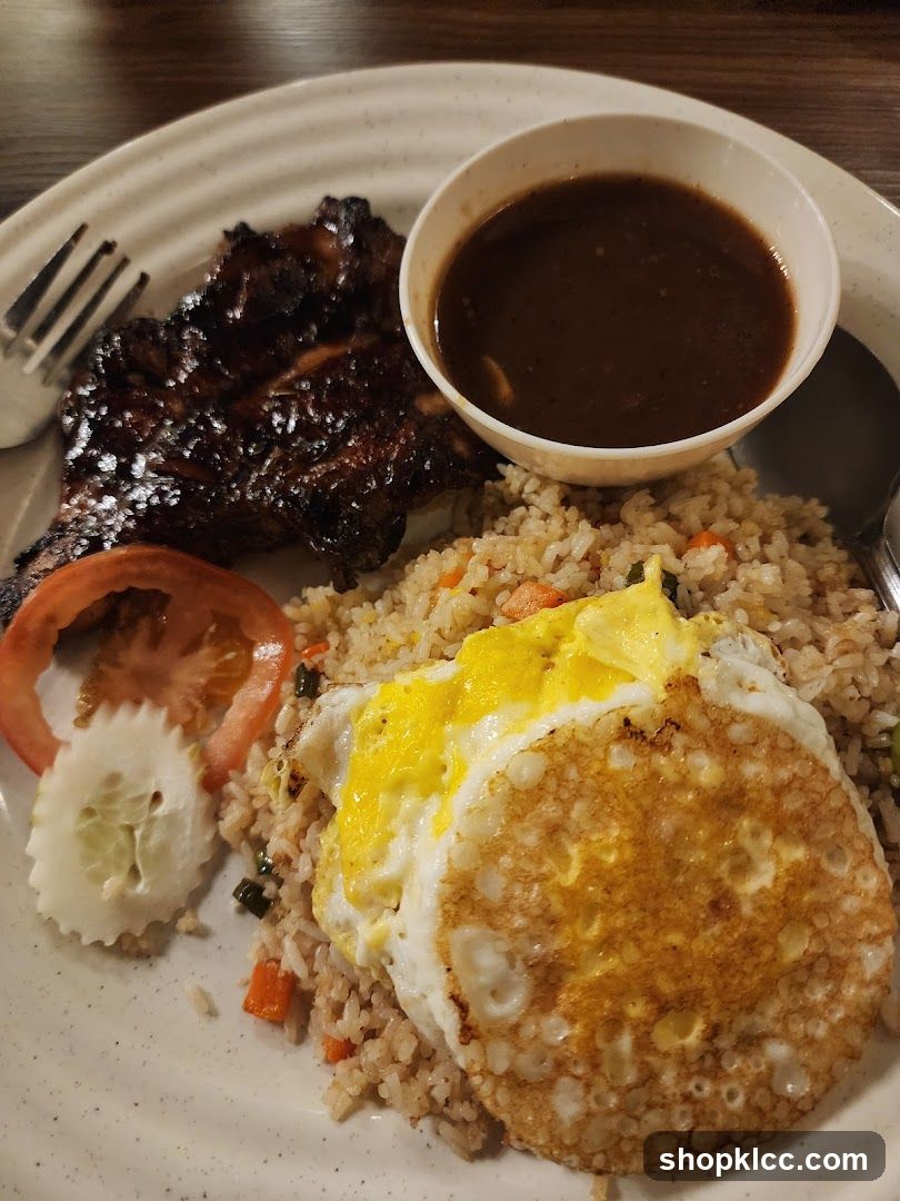 Grilled Meat with Fried Rice