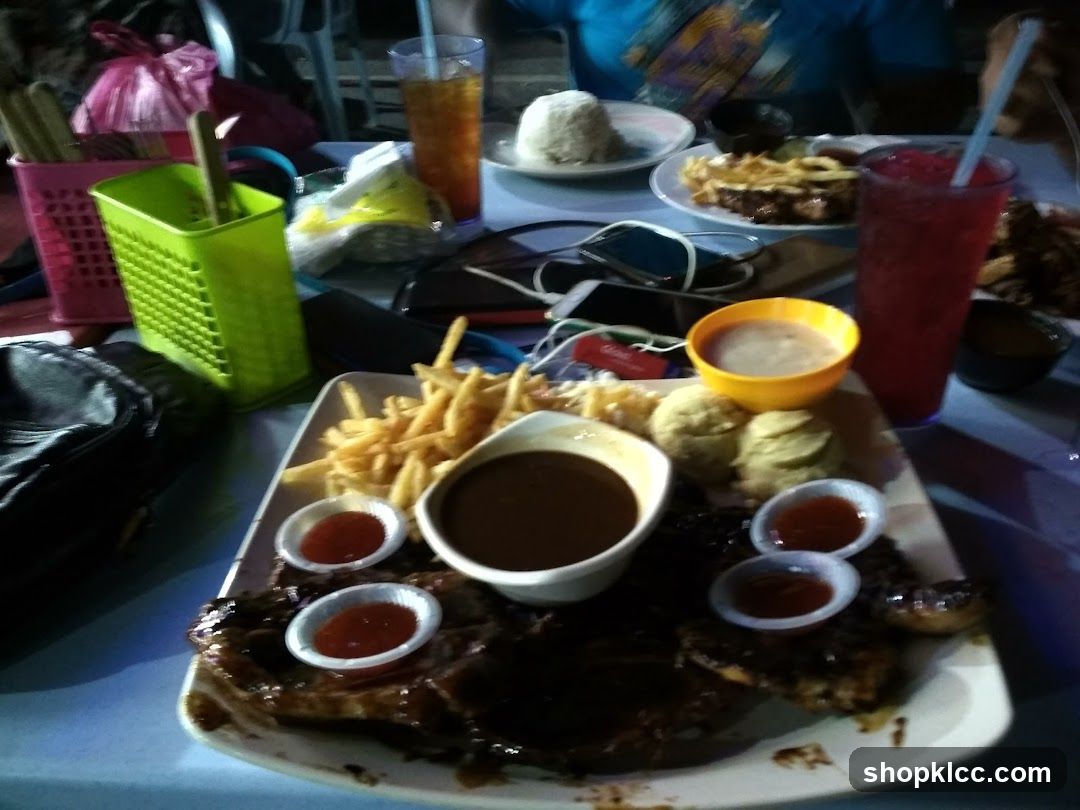 Steak Dinner with Fries and Mashed Potatoes