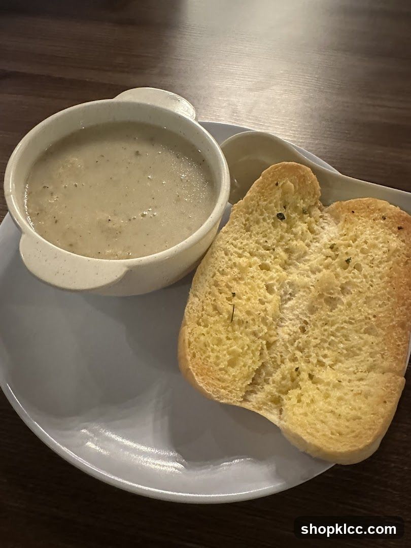 Soup and Garlic Bread