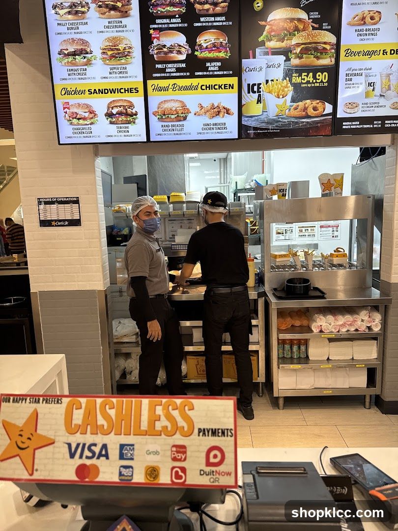 Carl's Jr. Menu and Staff