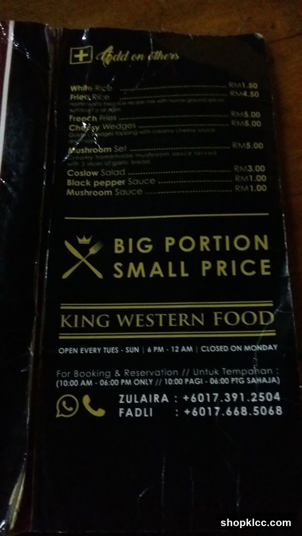 KING WESTERN FOOD