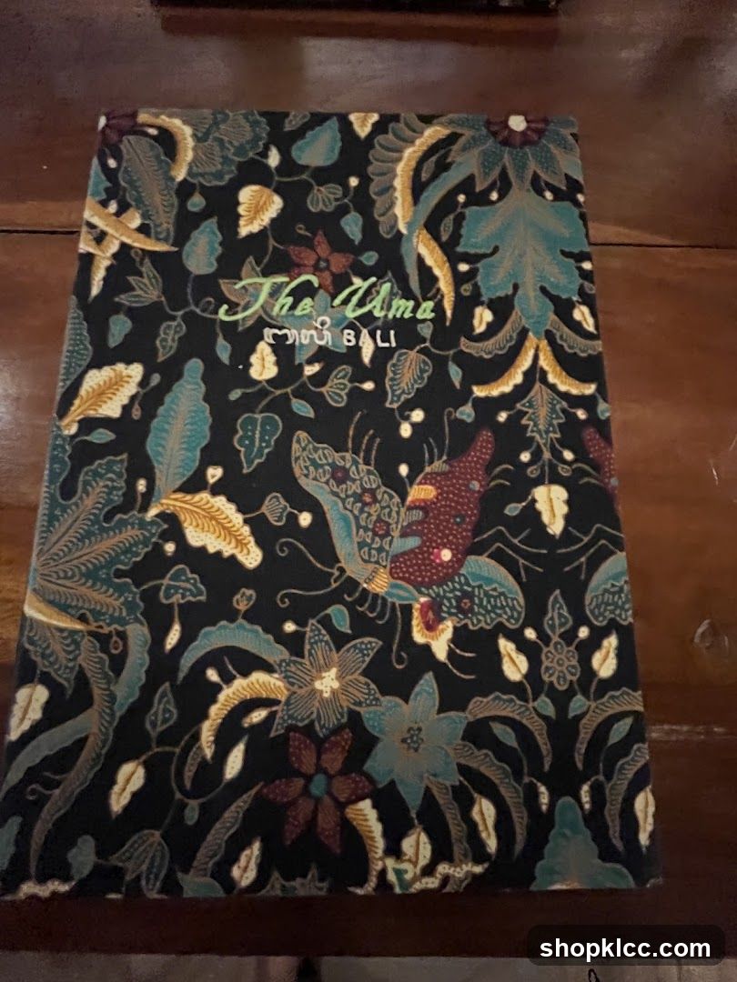 The Uma Bali Menu