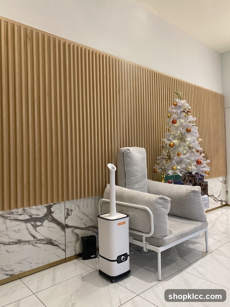 Modern Waiting Area with Christmas Decor