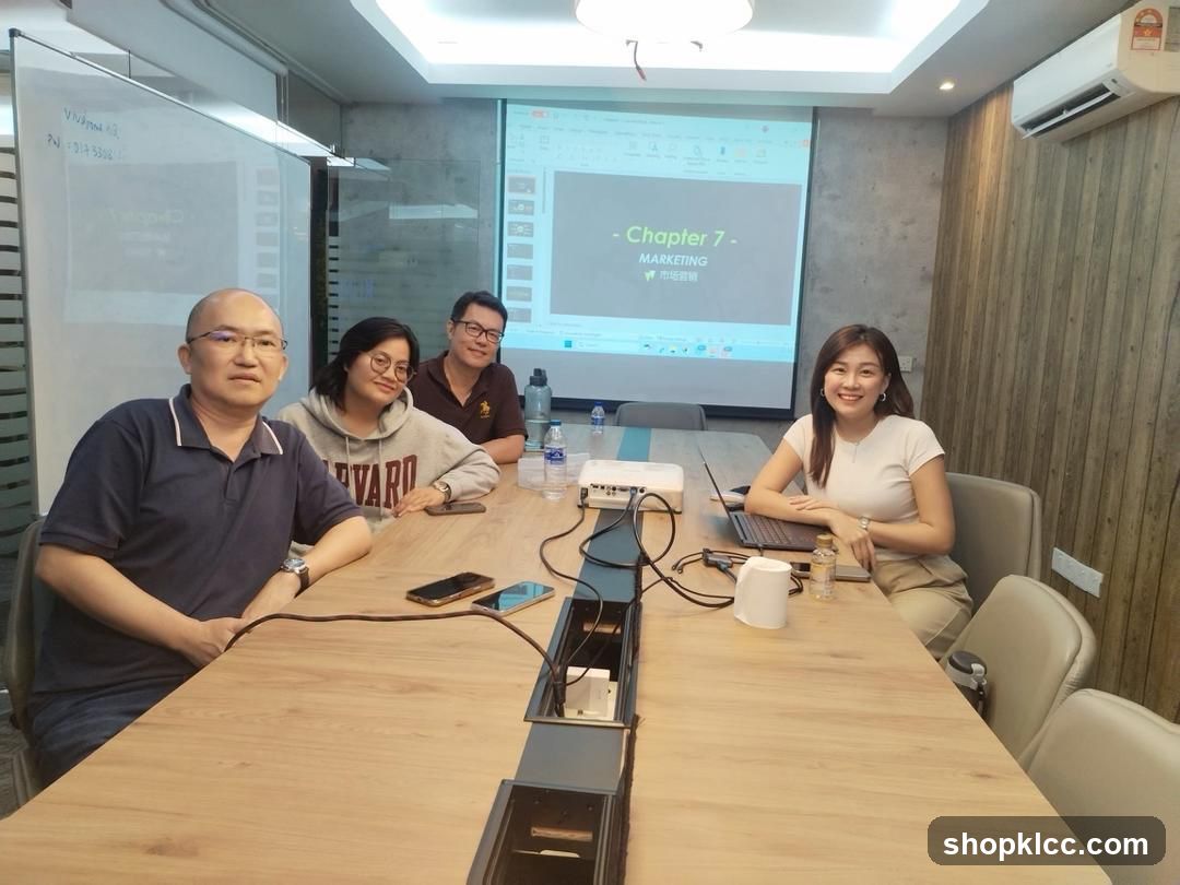 Meeting in a conference room