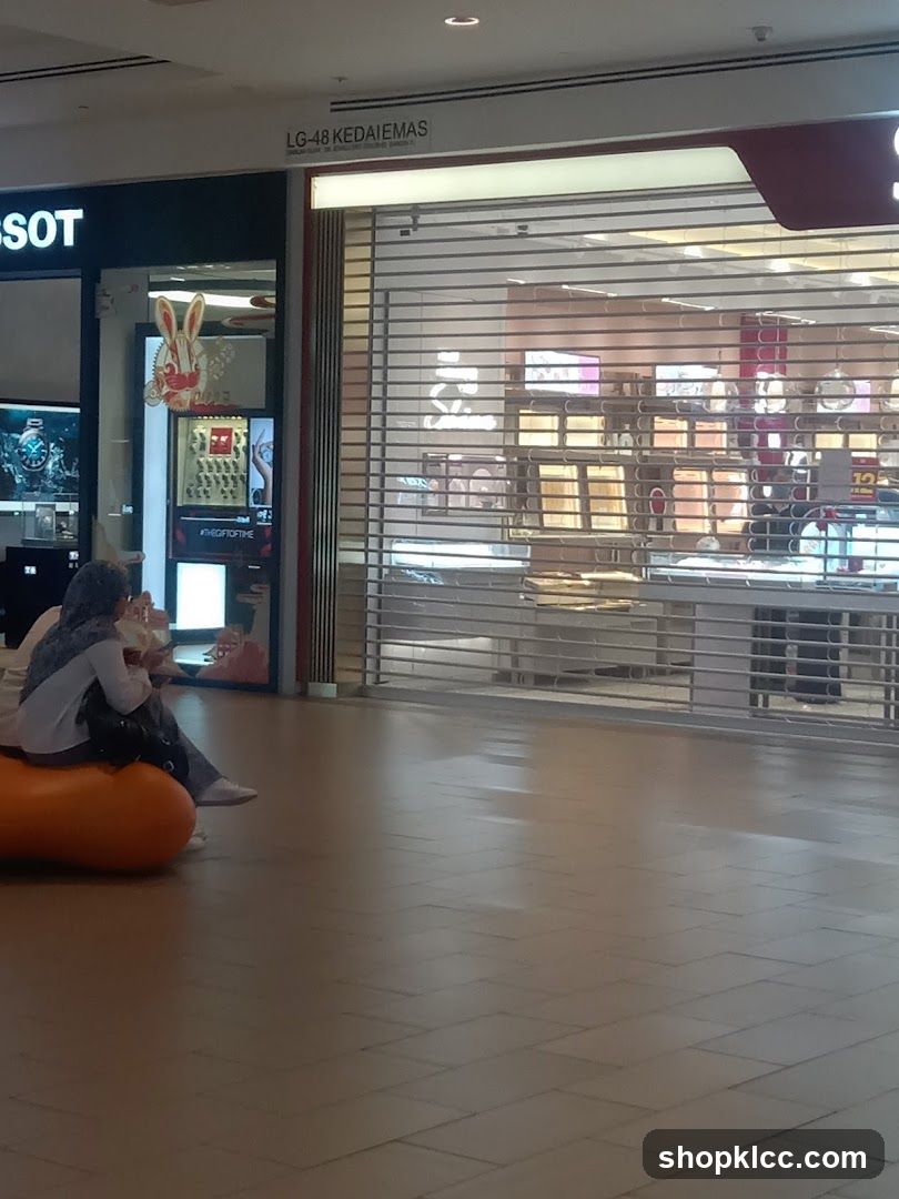 Mall interior with shops