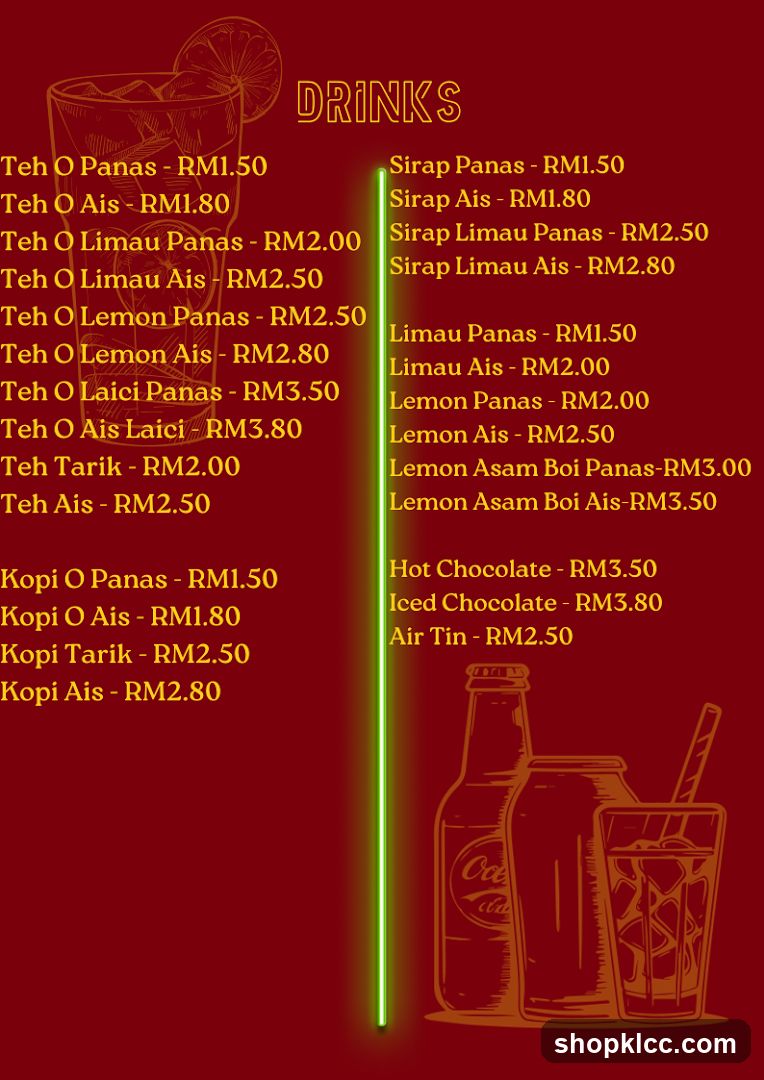 Drinks Menu