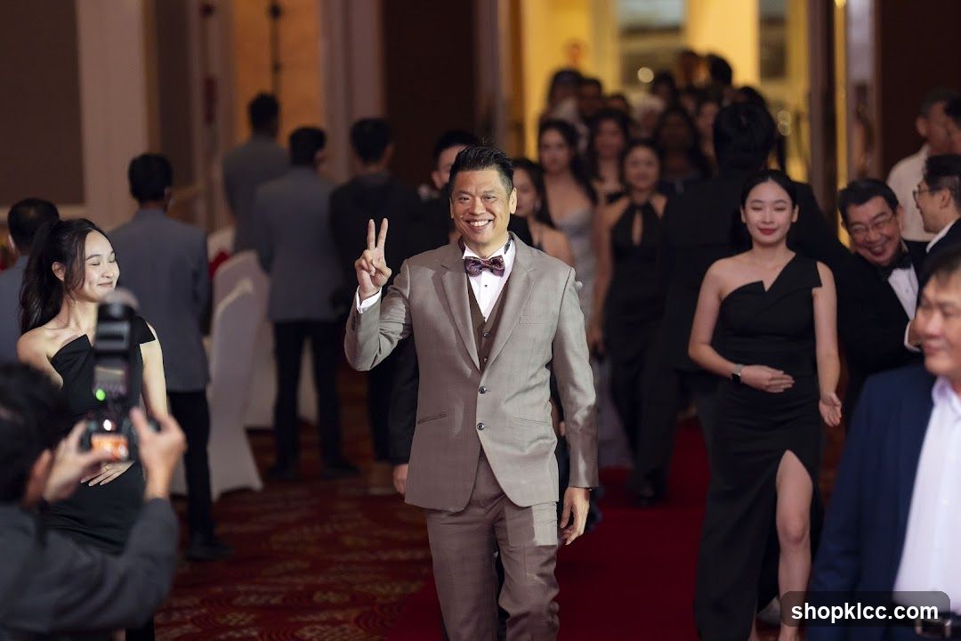 People walking on a red carpet