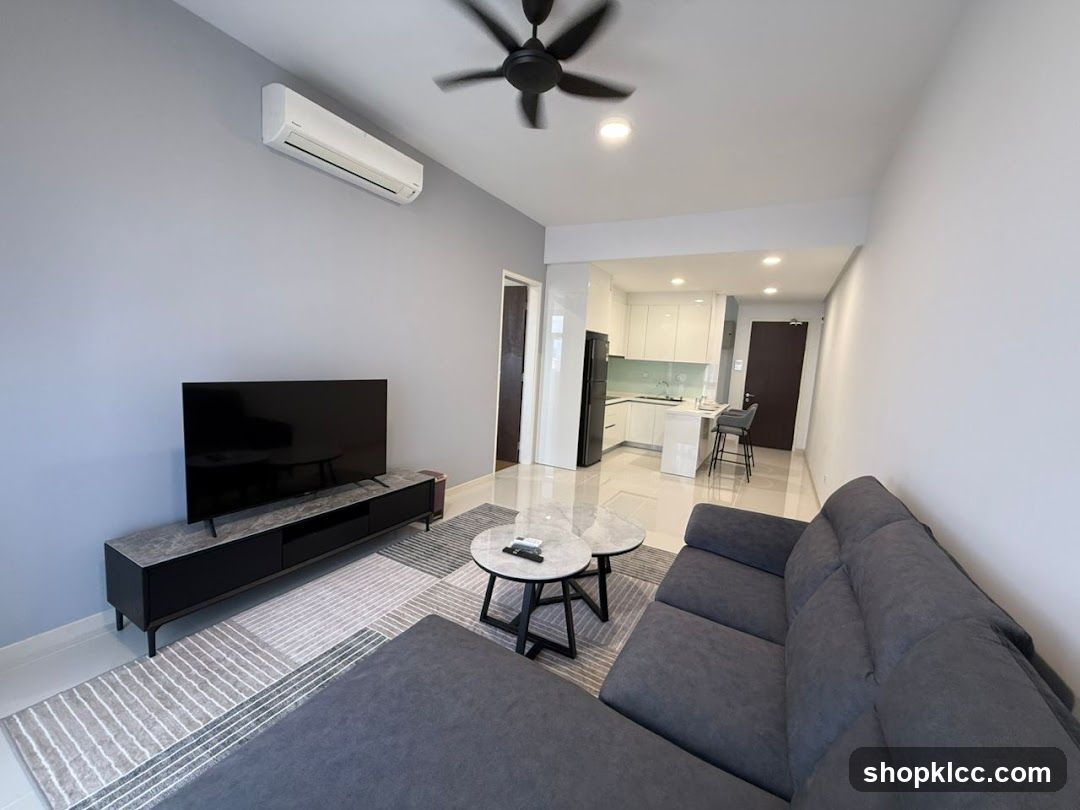 Modern Living Room and Kitchen Area