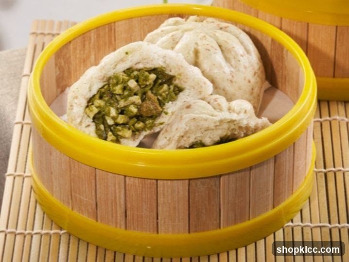 Steamed Buns in a Bamboo Steamer