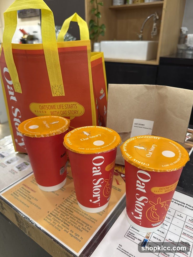 Oat Story Drinks and Bags