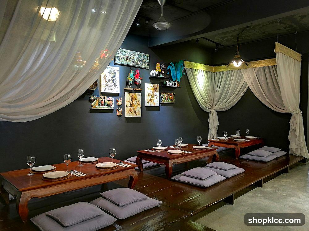 Restaurant Interior with Balinese Decor