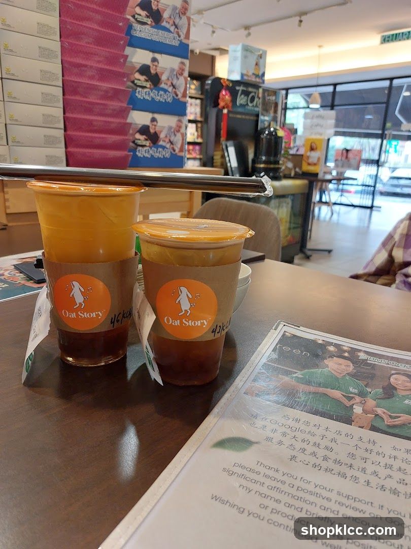 Oat Story Drinks and Review Flyer
