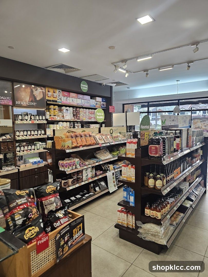 Interior of a health food store