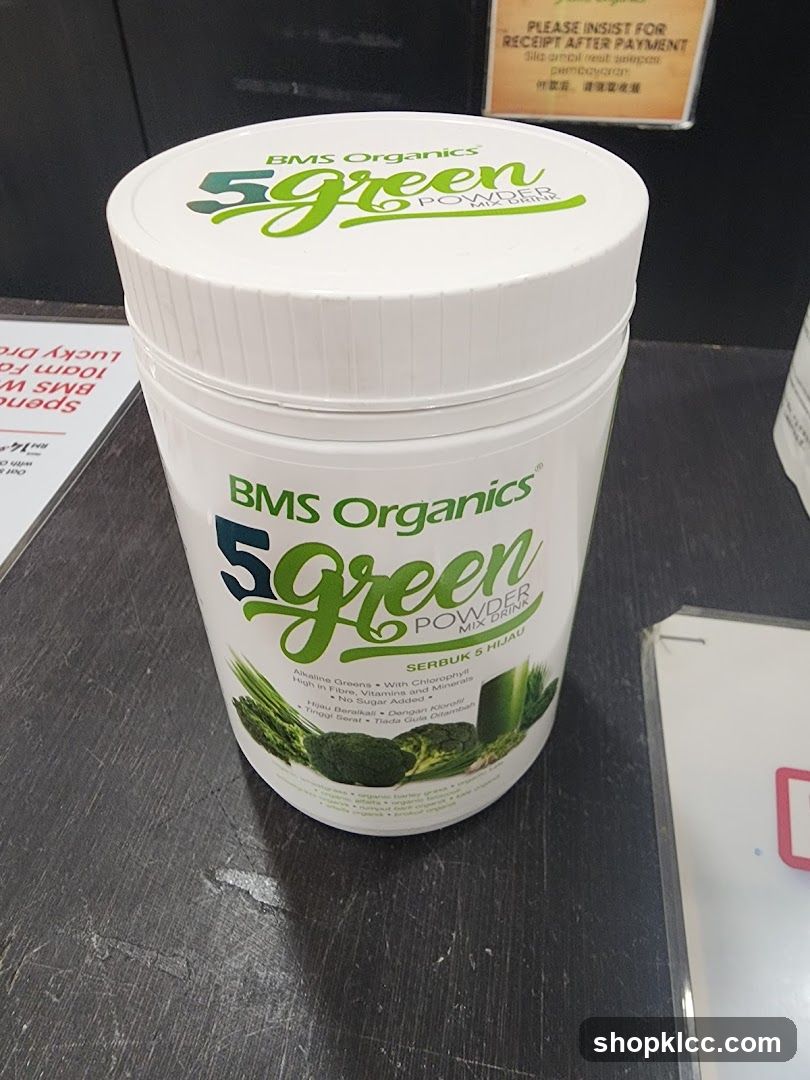 BMS Organics 5 Green Powder Mix Drink
