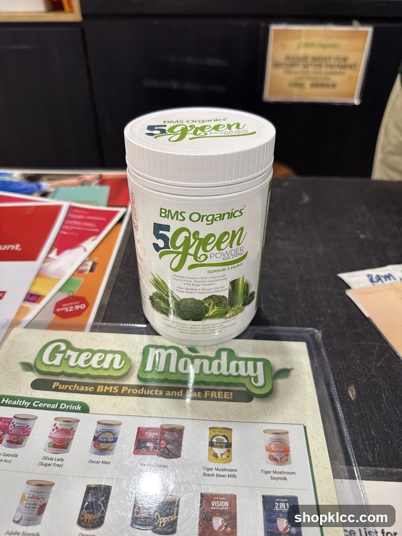 BMS Organics 5 Green Powder Mix Drink