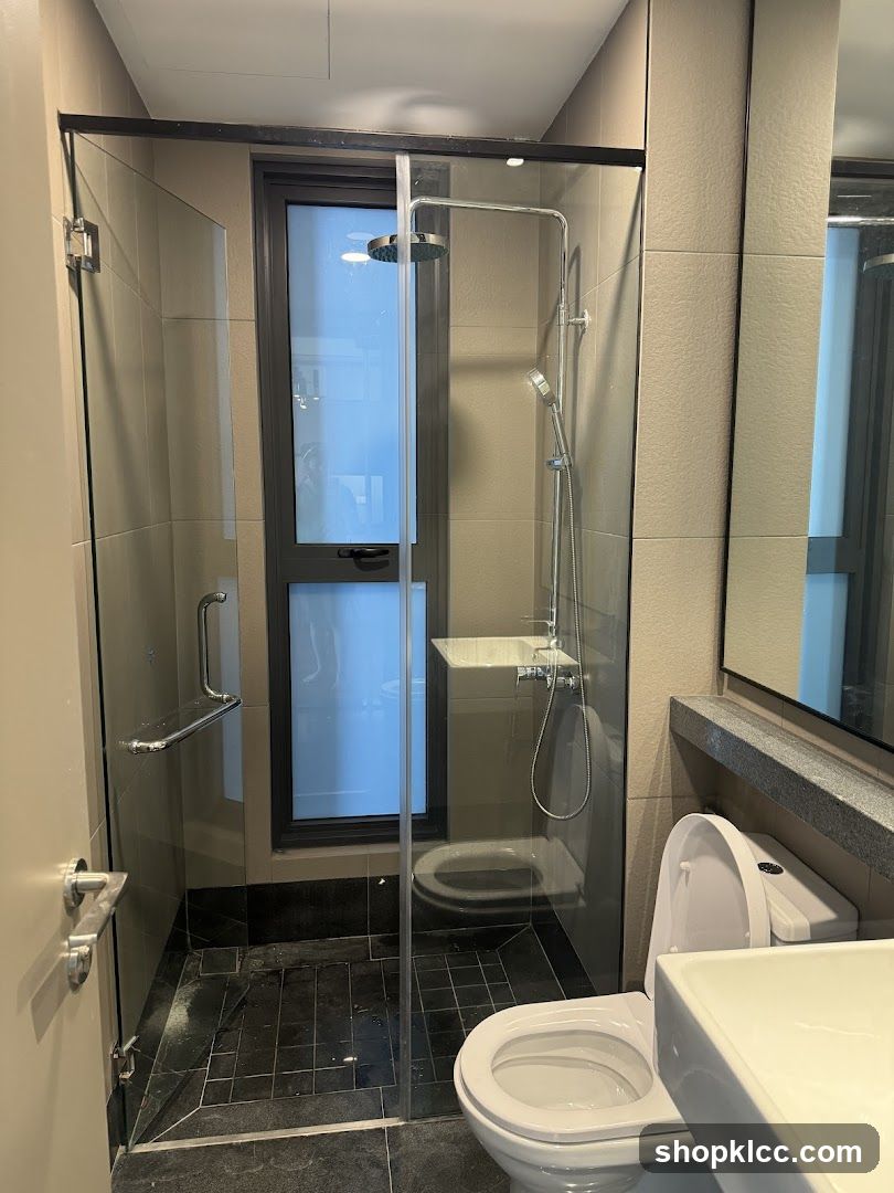 Modern Bathroom with Shower and Toilet