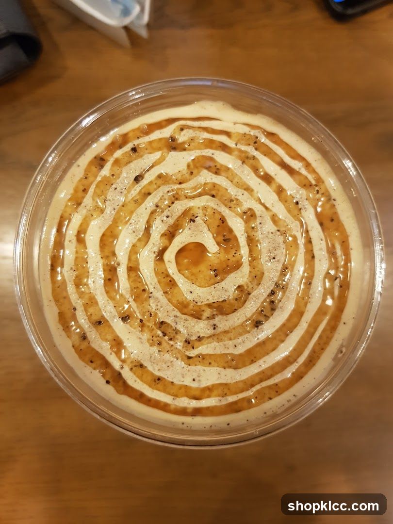 Frappuccino with caramel drizzle