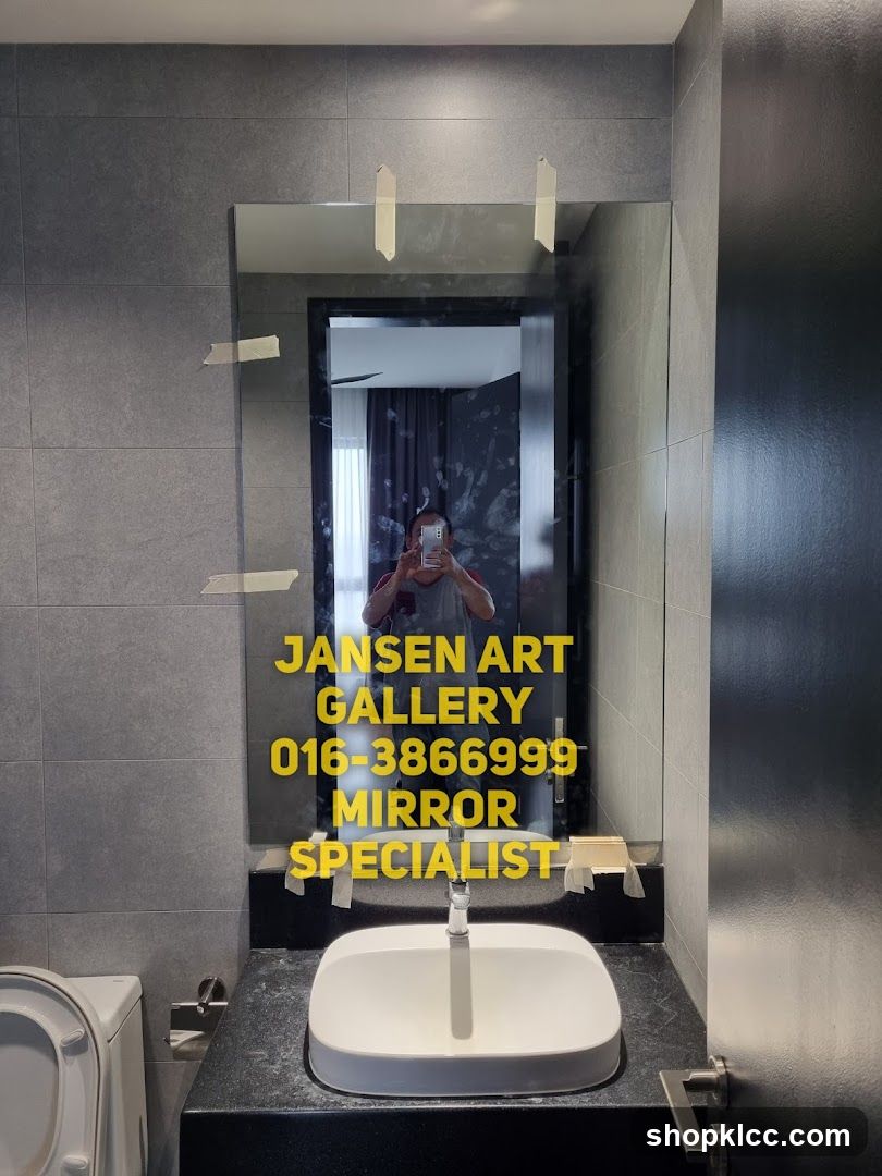 Bathroom Interior with Mirror Advertisement