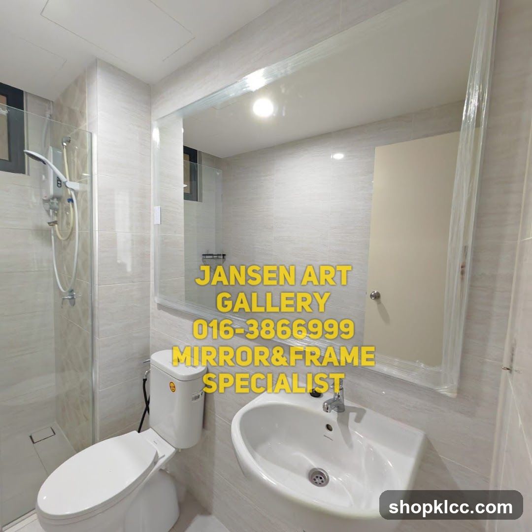 Bathroom Interior with Mirror and Sink