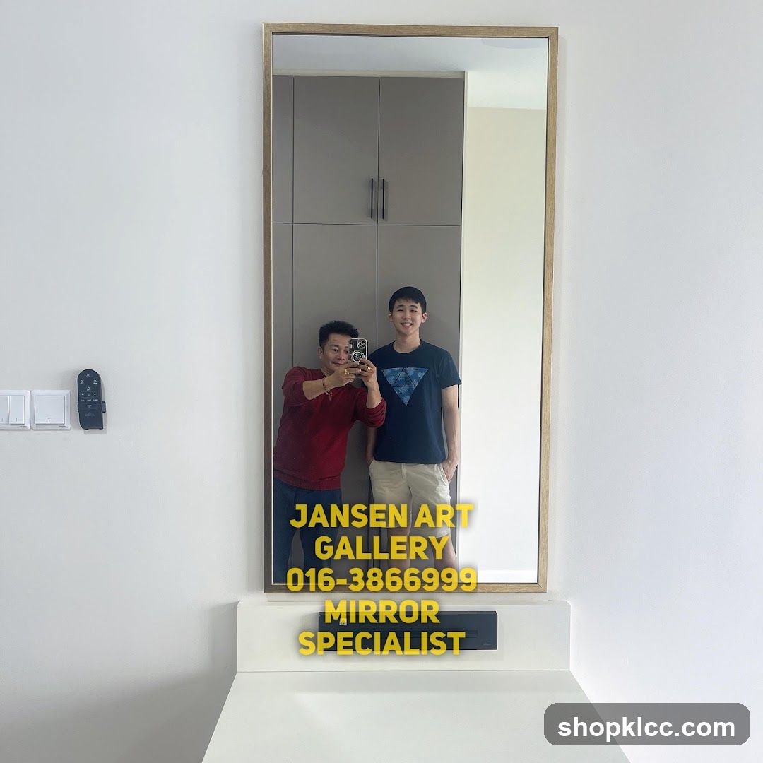 Mirror Reflection with Staff and Branding