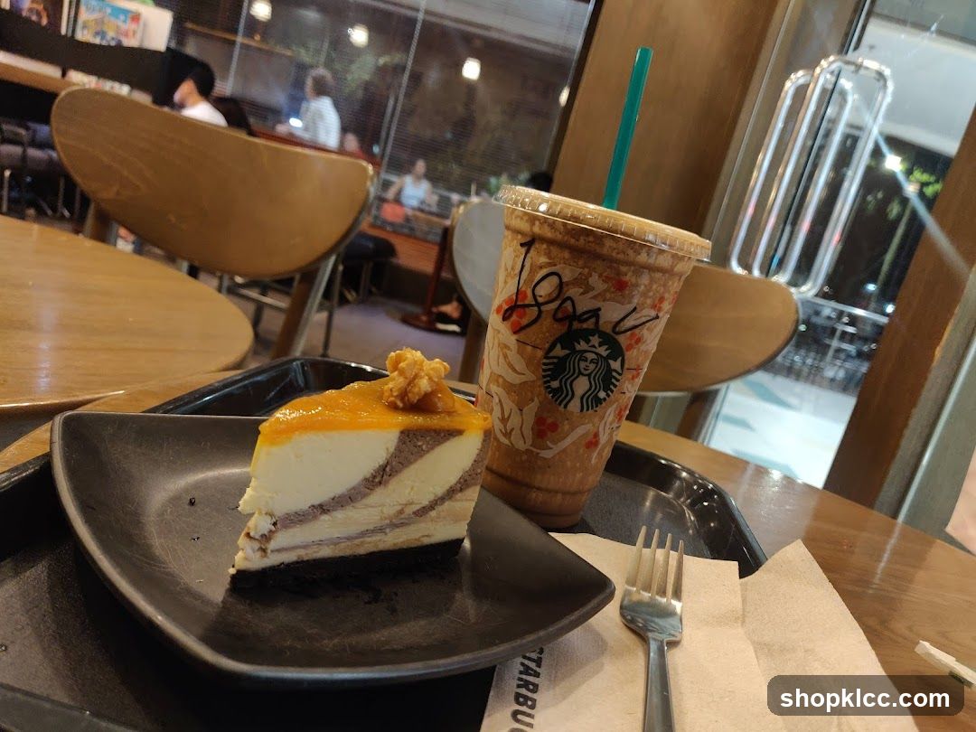 Dessert and Drink at Starbucks