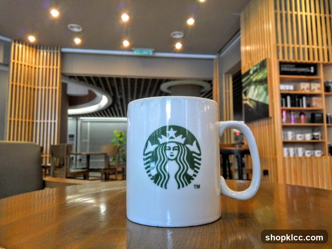 Starbucks Mug on Wooden Table