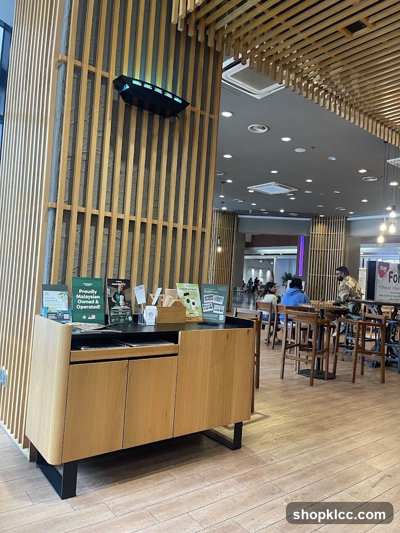 Interior of a modern café or food court