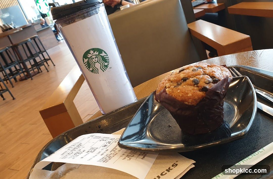 Starbucks Muffin and Drink