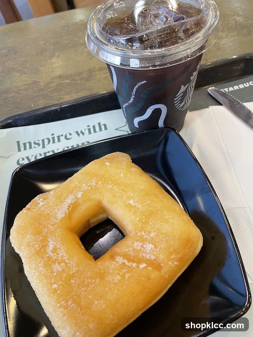 Starbucks Donut and Iced Coffee