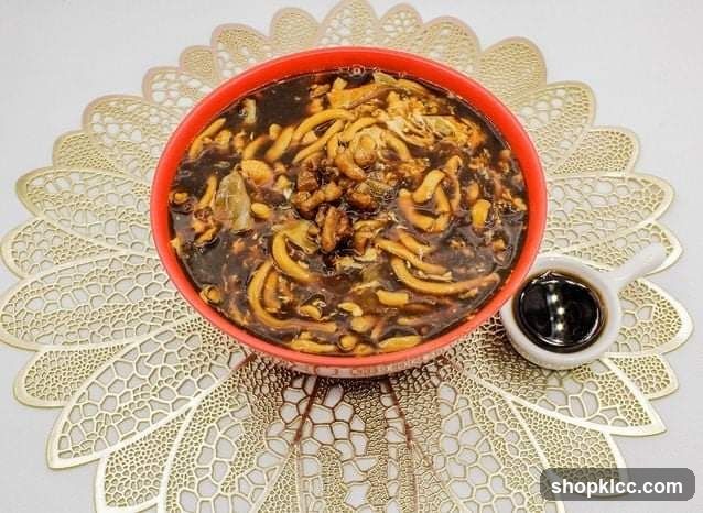 Bowl of Spicy Noodles with Sauce