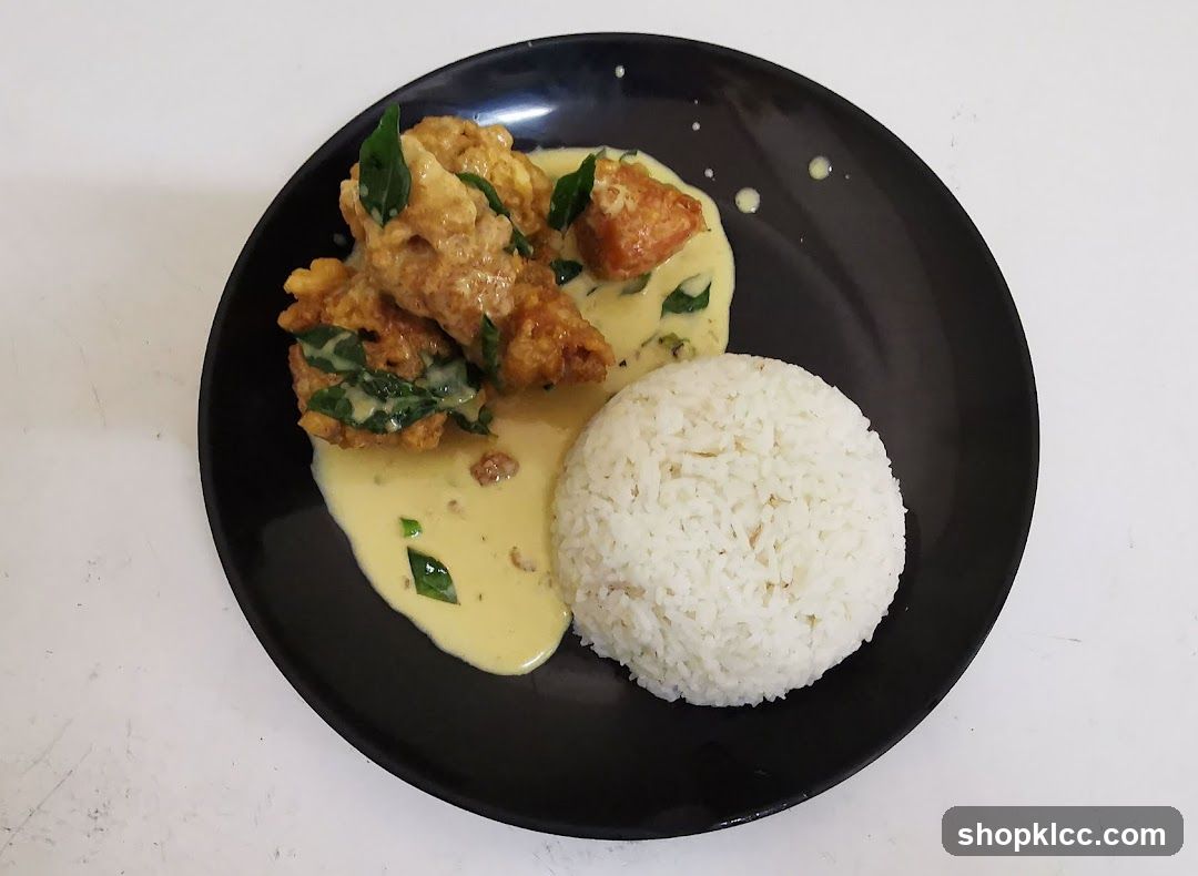 Fried Chicken with Curry Sauce and Rice