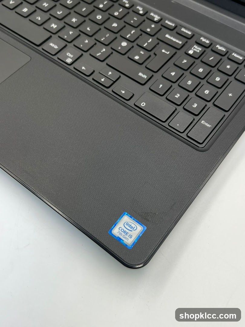 Laptop Keyboard and Intel Sticker