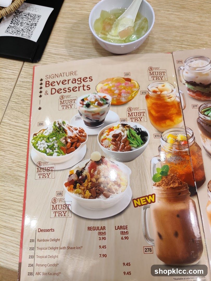 Signature Beverages & Desserts