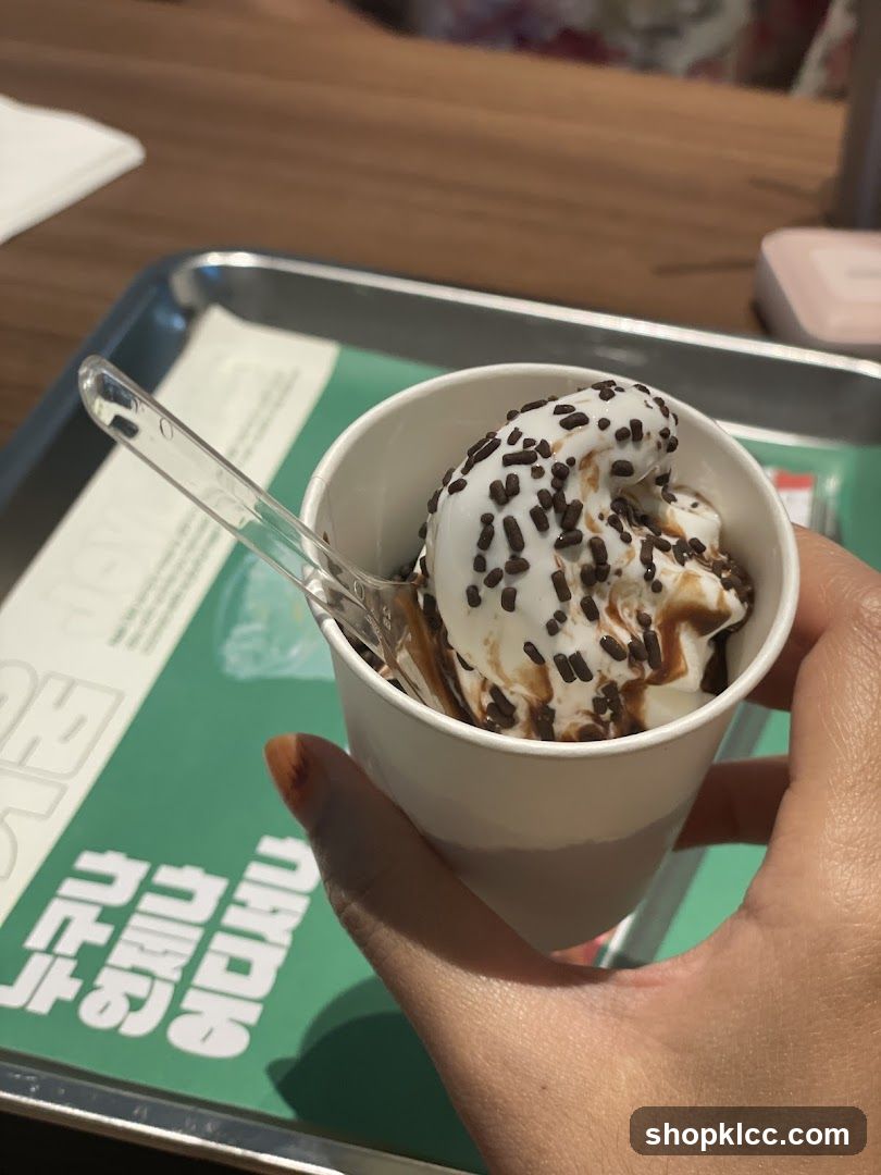 Ice cream with chocolate sprinkles
